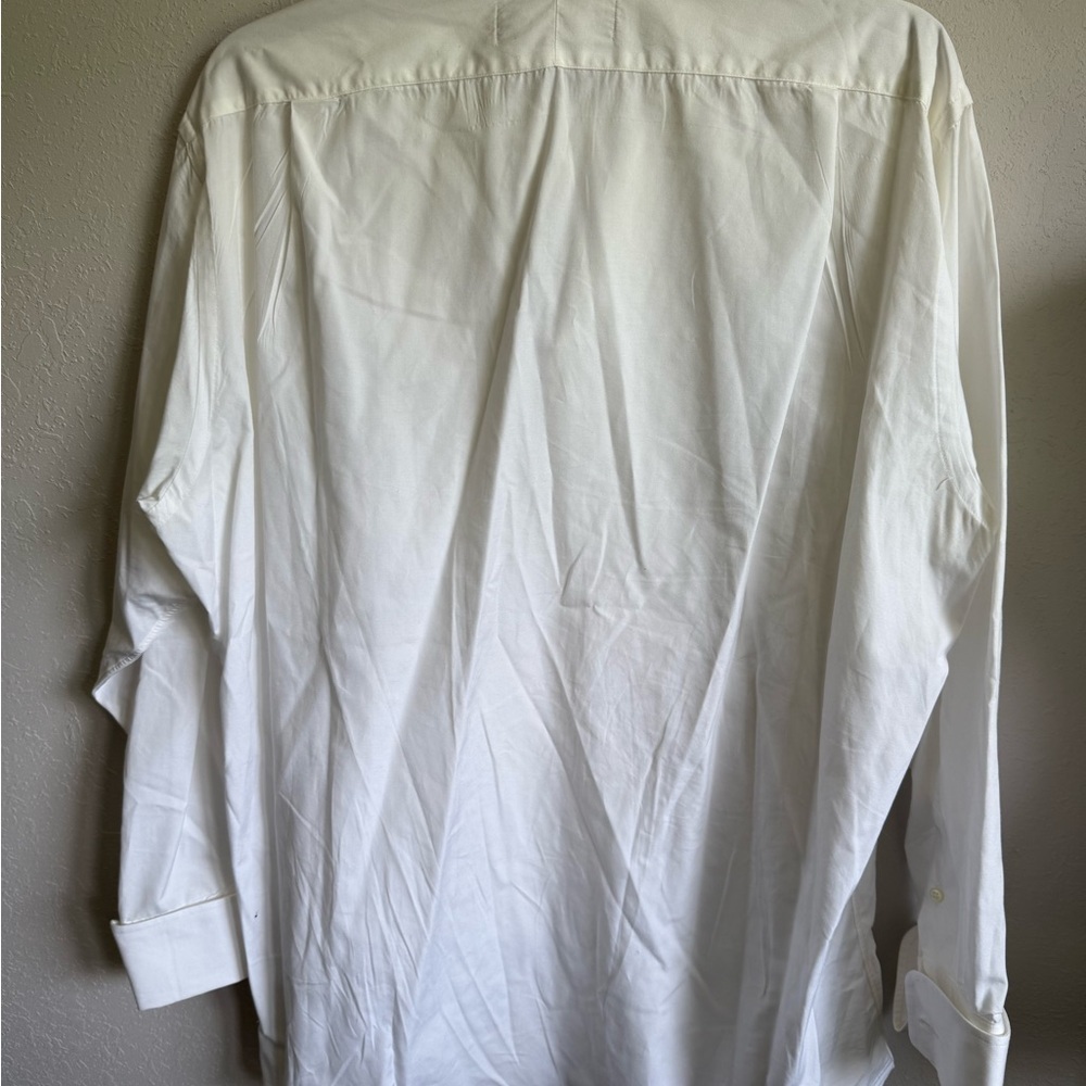 Men’s 16-33 Filo A Mana Tom James Pleated Long Sleeve Formal Dress Shirt - Picture 8 of 8